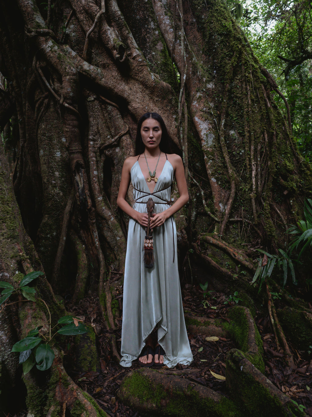 TEAL GAIA ROPE DRESS