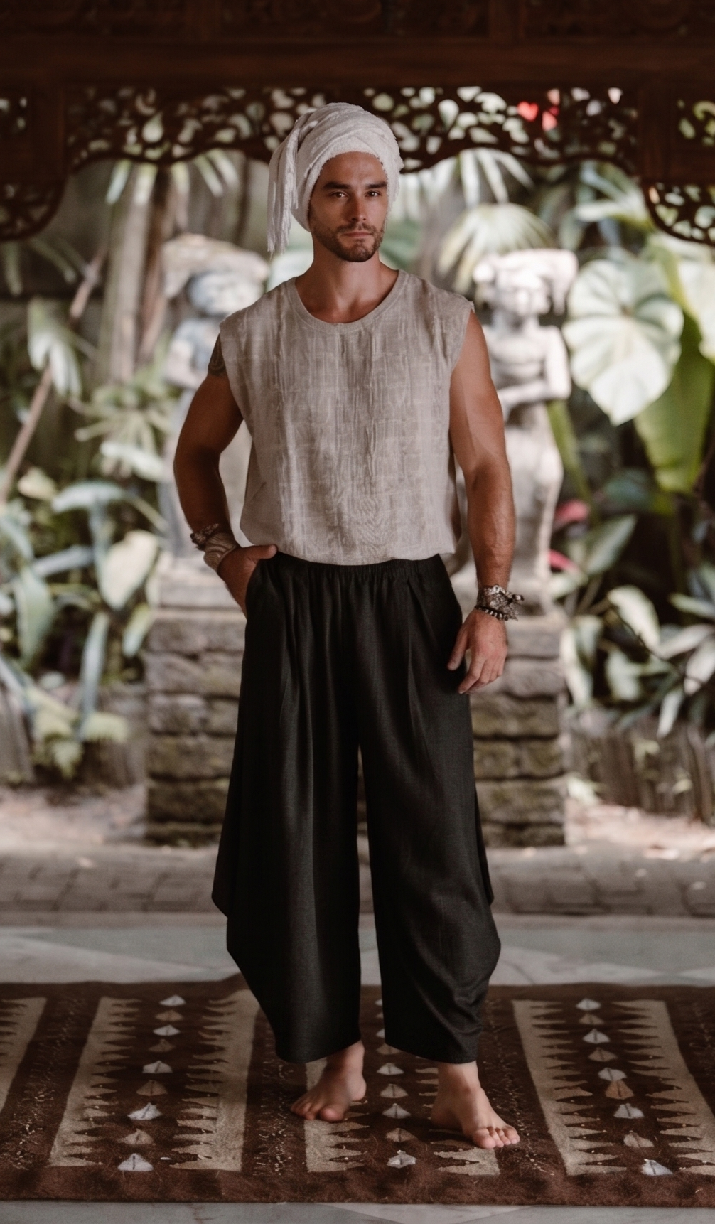 ULUN LINEN RAYON SLUB PANTS