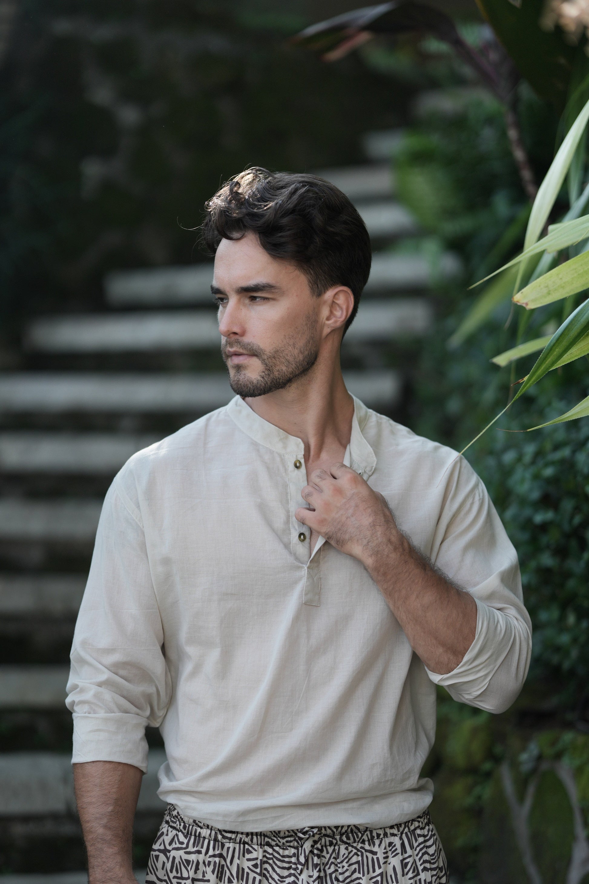GEOMETRIC BAMBOO SHIRT